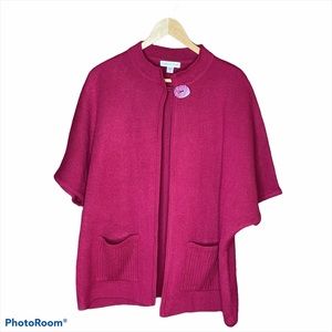 Coldwater Creek womens fuchsia L cardigan.Like new